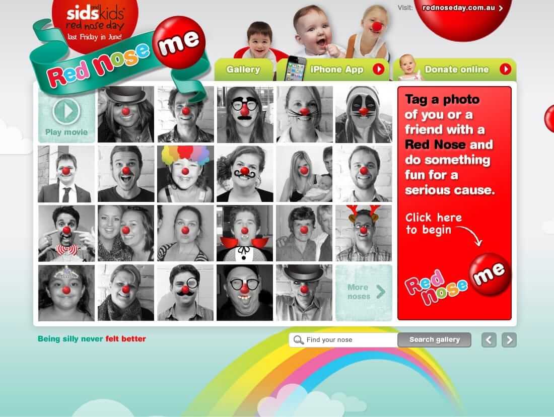 Red Nose - Website interface